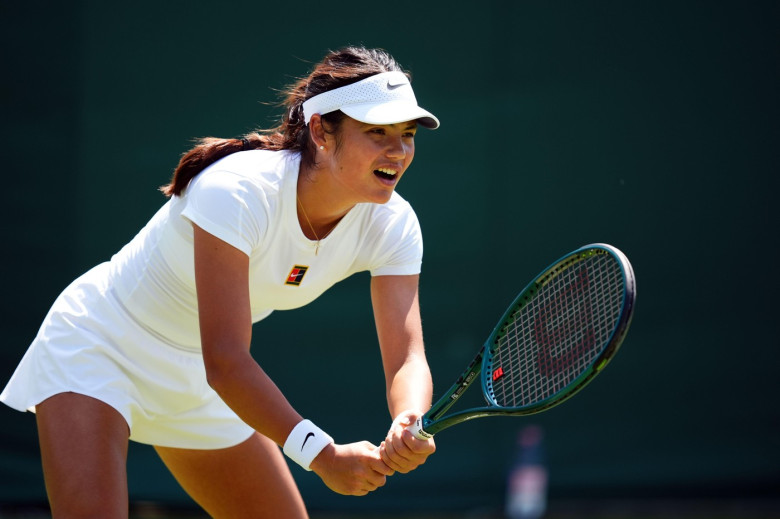 Emma Raducanu during a practice session on day one of the 2025 Wimbledon Championships at the All England Lawn Tennis and Croquet Club, London. Picture date: Monday June 30, 2025.