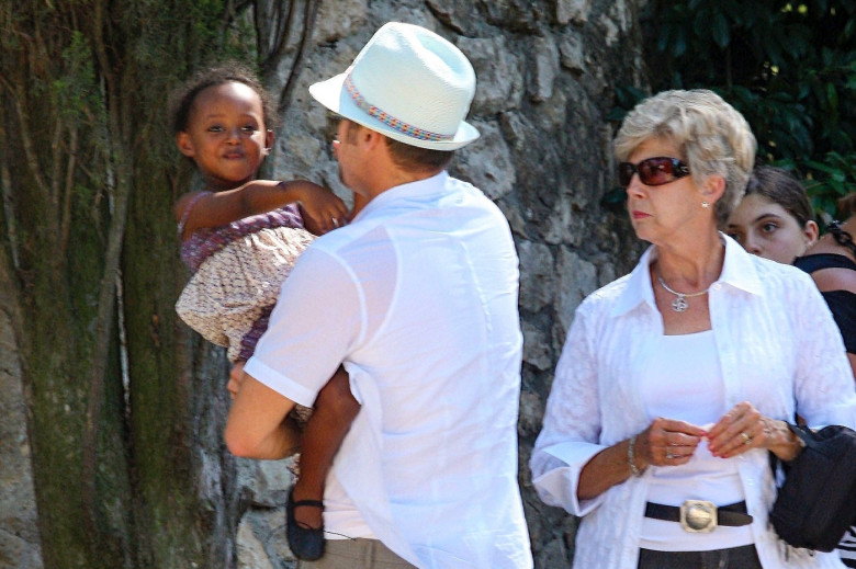 **STOCK PHOTOS** Brad Pitt, his daughter Zahara, and the actor's Parents visit the Maeght Foundation.