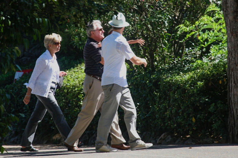 **STOCK PHOTOS** Brad Pitt, his daughter Zahara, and the actor's Parents visit the Maeght Foundation.