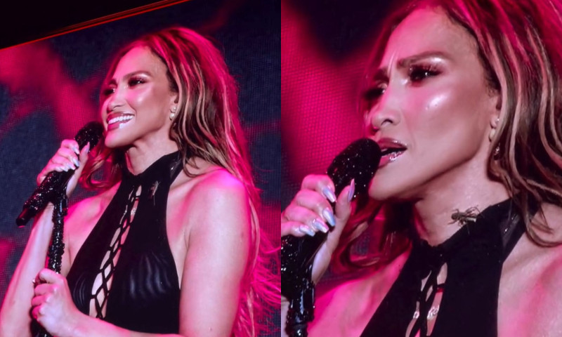 Jennifer Lopez, moment viral pe scenă cu un greiere uriaș. Reacția artistei a cucerit internetul