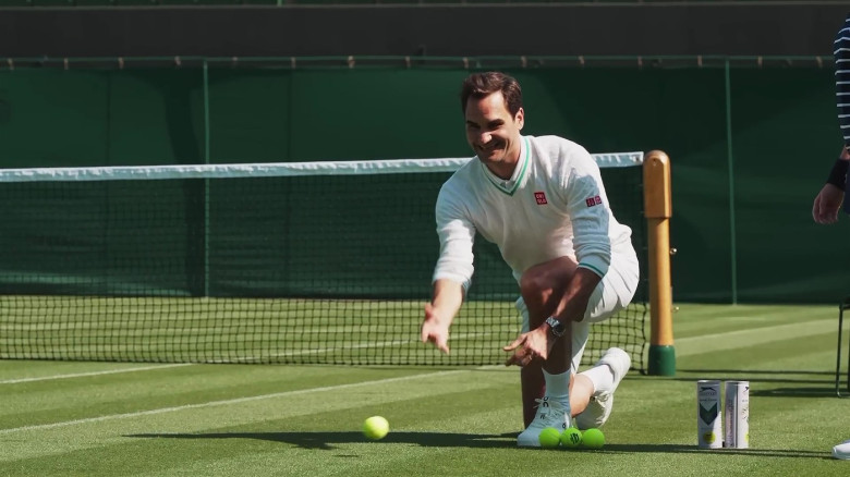 Catherine, Princess of Wales and Roger Federer meet Wimbledon's ball boys and girls