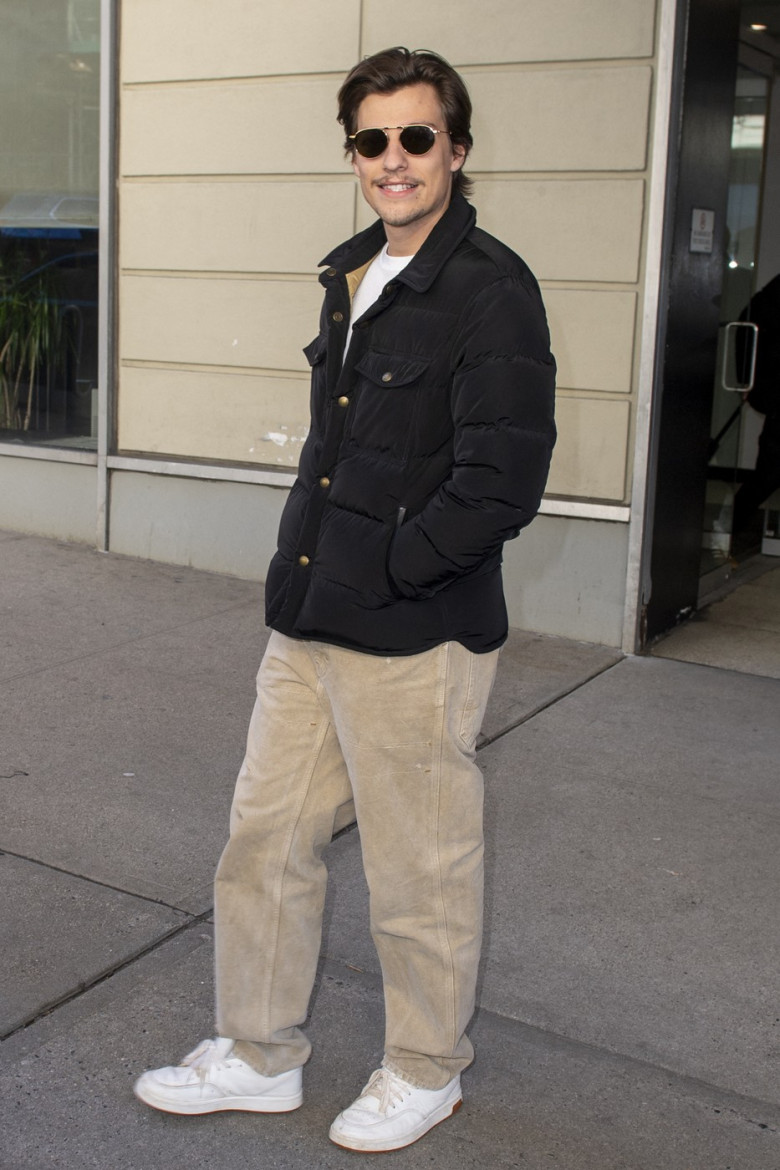 Jake Bongiovi spotted in NYC wearing aviator sunglasses