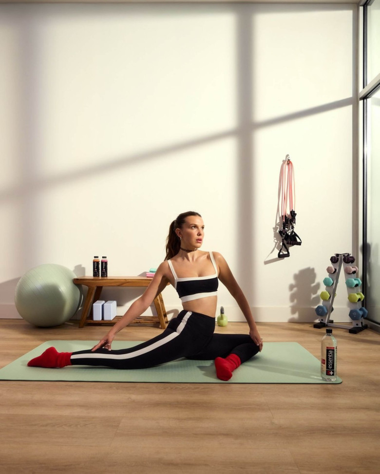 Millie Bobby Brown stars in new advertising photoshoot for 'Essentia Water'
