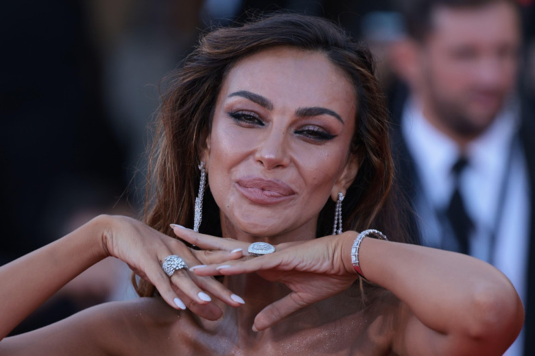 VENICE, ITALY - SEPTEMBER 01: Madalina Diana Ghenea attends "The Smashing Machine" red carpet during the 82nd Venice Film Festival