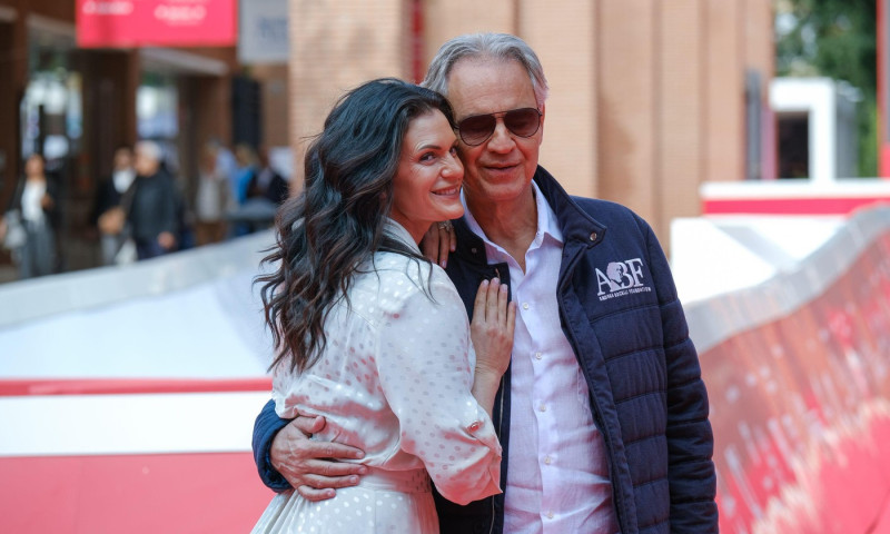 Rome, Italy. 20th Oct, 2024. Veronica Berti (L) and Andrea Bocelli (R) attend the photocall for the movie “Andrea Bocelli 30: The celebration” pose during the 19th Rome Film Festival at Auditorium Parco Della Musica in Rome. Credit: SOPA Images Limited/Al