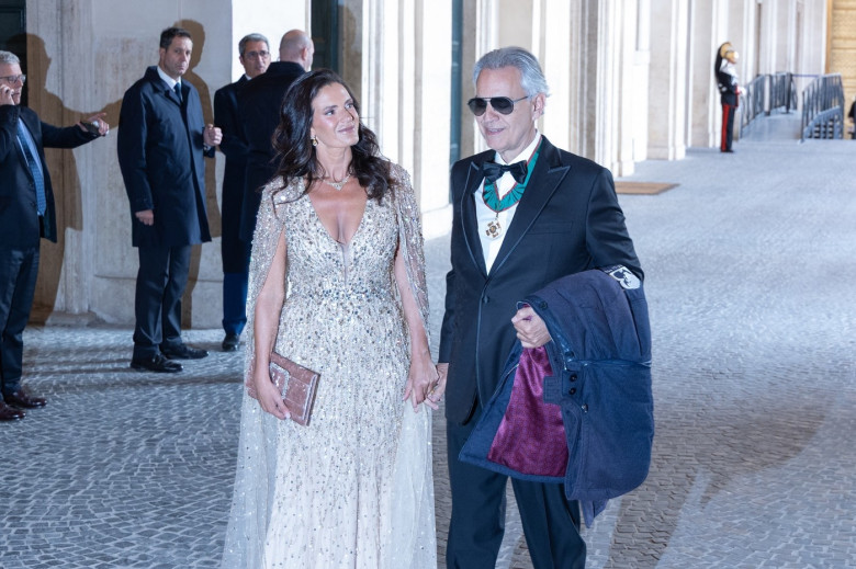 Guests arrive at the Quirinale for the Gala Lunch in honor of King Charles III and Queen Camilla's state visit