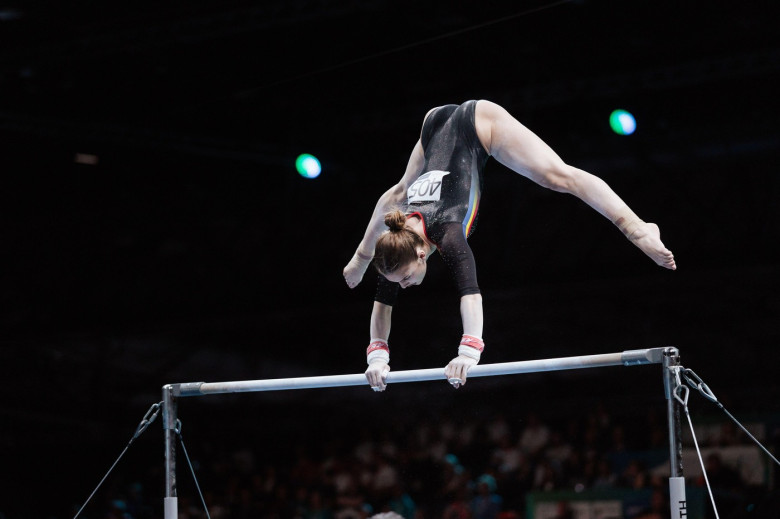 Leipzig, Germany. 29th May, 2025. Leipzig, Germany, May 29th 2025 Denisa GOLGOTA (ROU) at the uneven bars during the Artistic Gymnastics European Championships - Women's All Around Final in Leipzig, Germany. (Gabor Baumgarten/SPP) Credit: SPP Sport Press