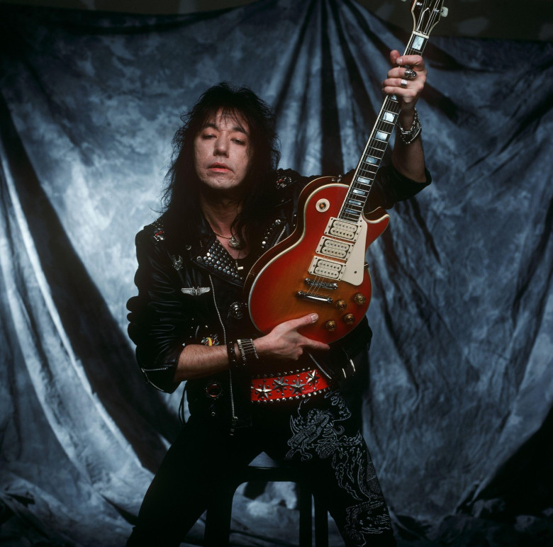 Ace Frehley from the band Kiss pictured in 1989 for his second solo album "Frehley's Comet".  Credit: Ross Pelton / MediaPunch  ***HIGHER RATES APPLY***