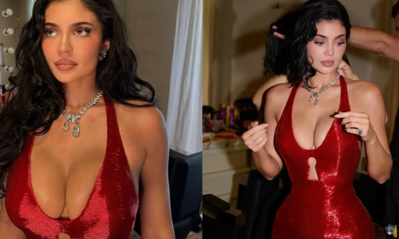 Kylie Jenner a întors toate privirile într-o rochie inspirată de Jessica Rabbit
