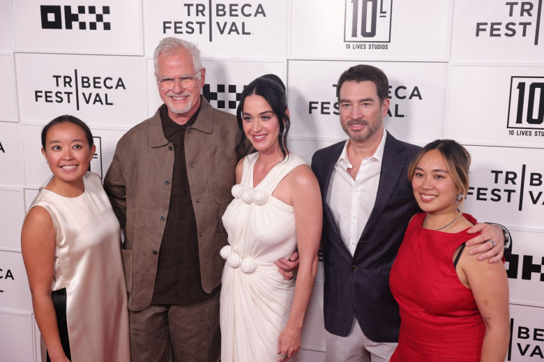 Katy Perry et son compagnon Justin Trudeau à la première du film-concert "Katy Perry : The Lifetimes Tour - Live from Paris" au festival du film de Tribeca à New York