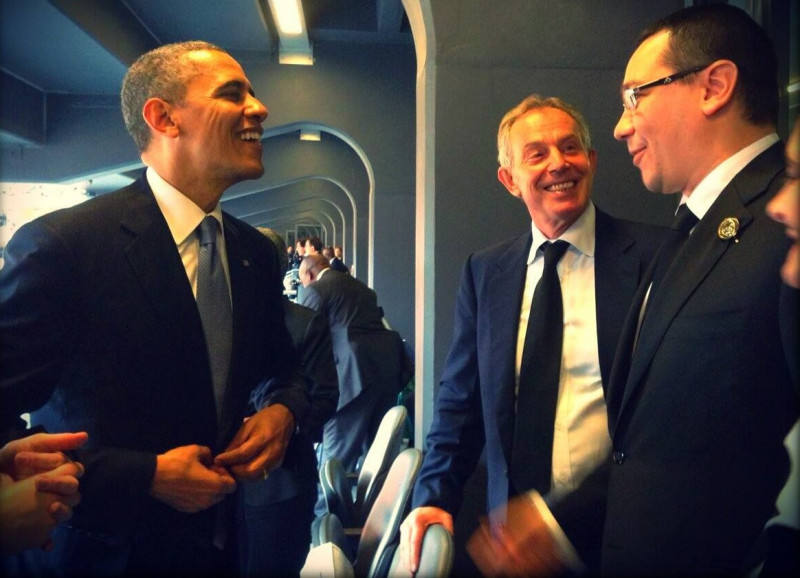 Barack Obama Tony Blair si Victor Ponta