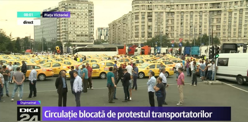 protest trasportatori taxiuri victoriei