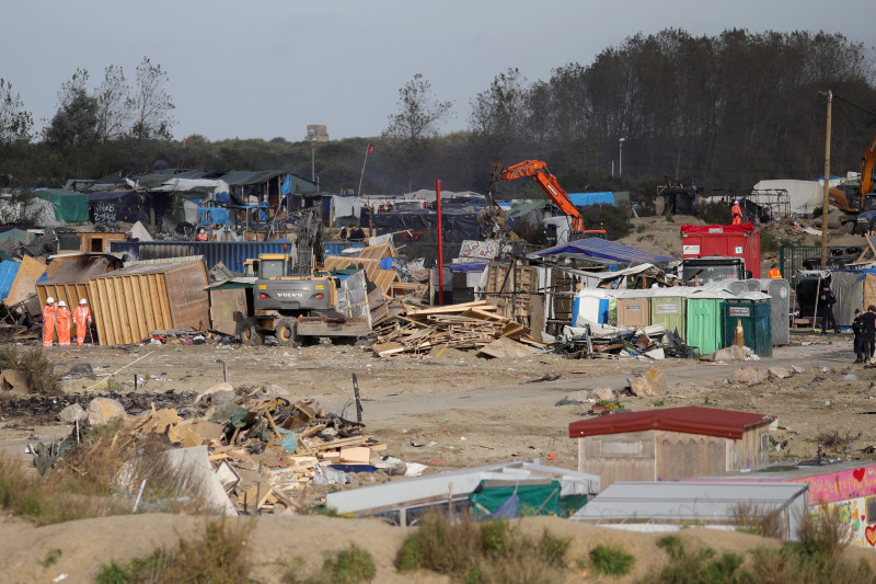 Large Scale Demolition Of The Calais Migrant Camp Begins