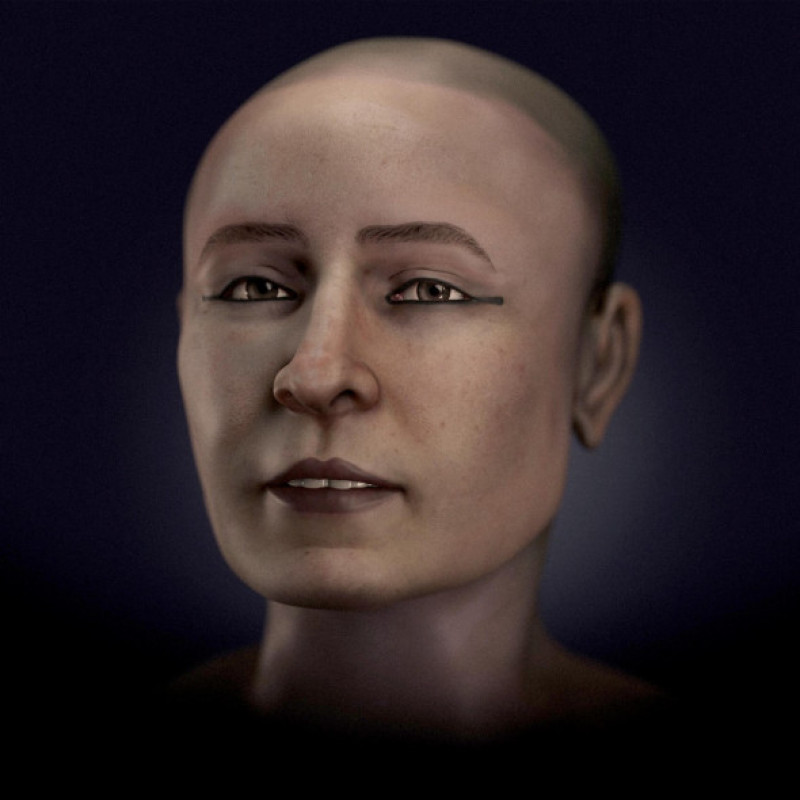reconstrucție facială 3D a unei mumii
