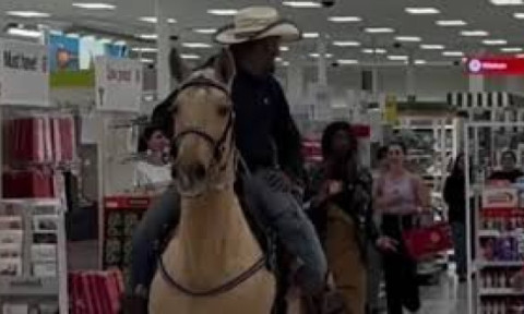 Val de reacții după ce un bărbat a intrat călare pe un cal într-un magazin: „Este complet lipsit de respect”