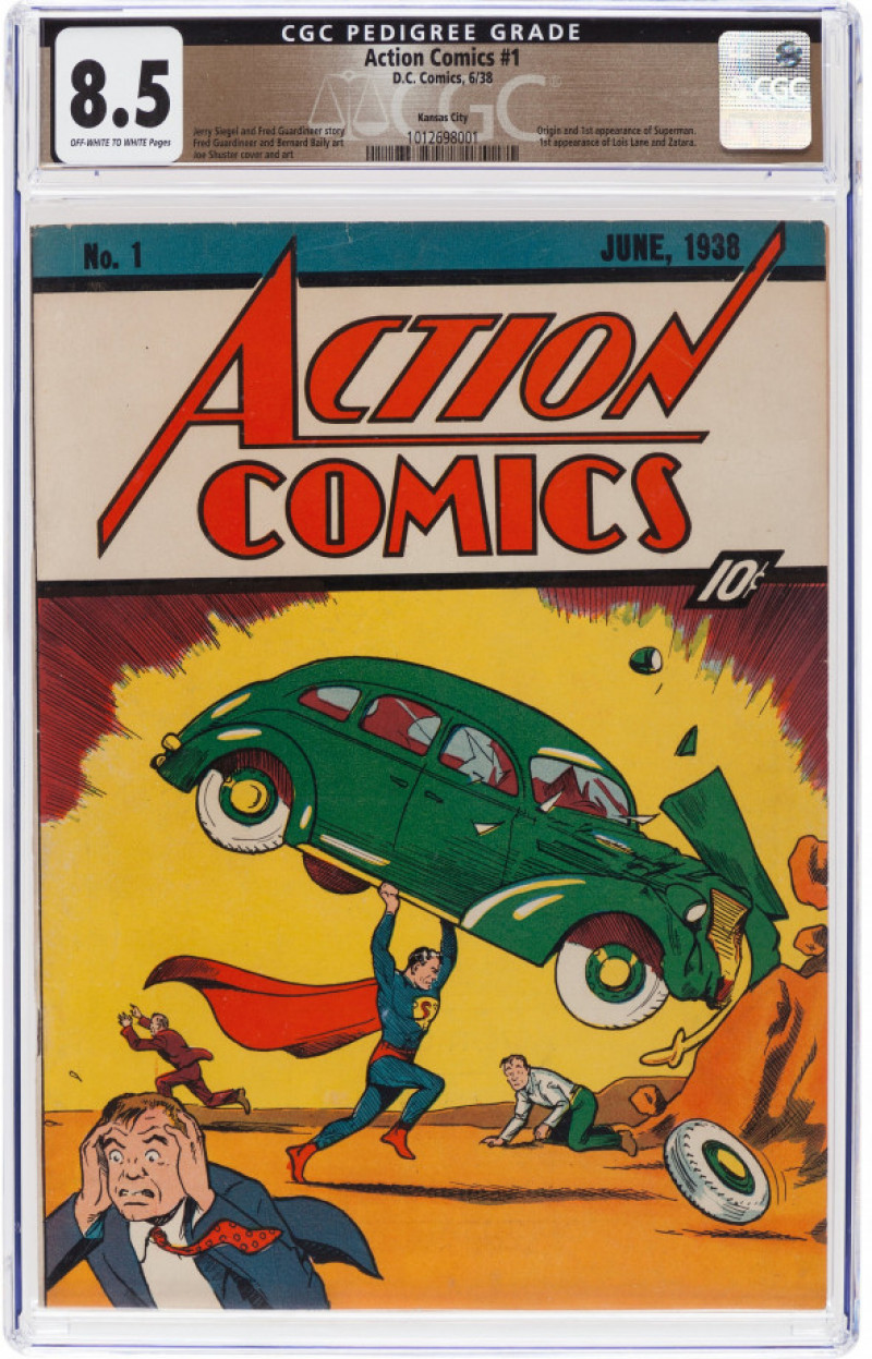 Un exemplar al revistei în care apare pentru prima dată Superman a devenit cea mai scumpă bandă desenată din lume/ Profimedia