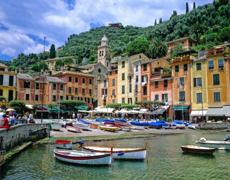 Portofino fishing village and the harbour Italy