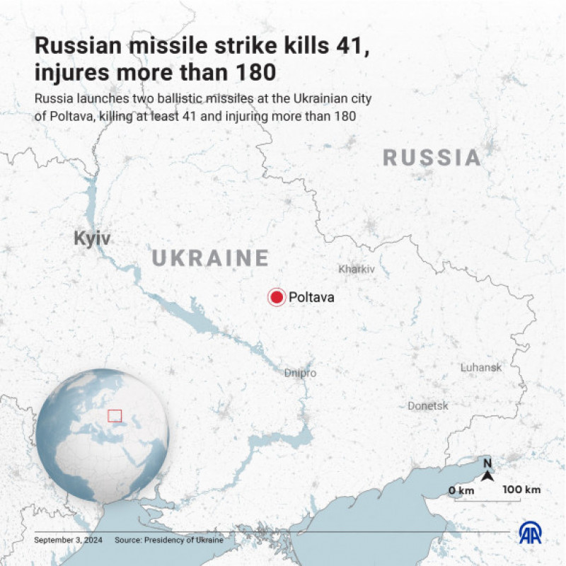 Russian missile strike kills 41, injures more than 180