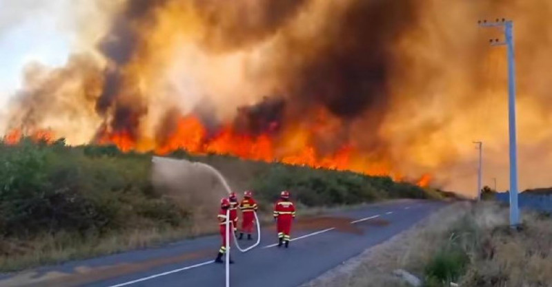 Incendiul uriaș din Maramureș/ Foto: ISU Maramureș