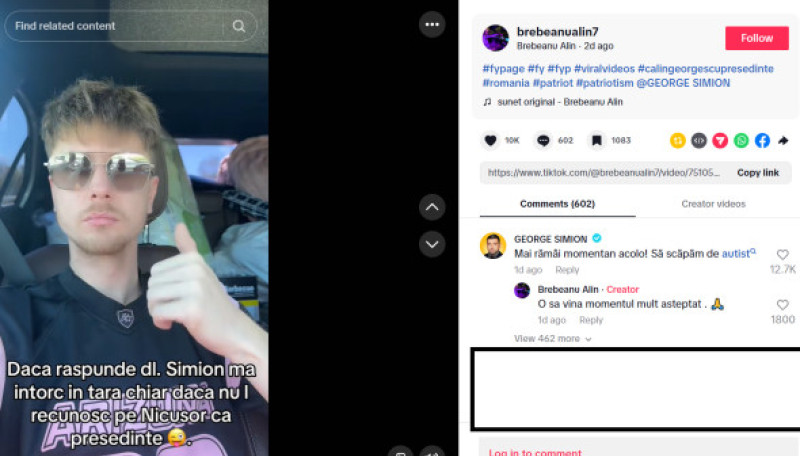 tiktok george simion il face autist pe nicusor dan