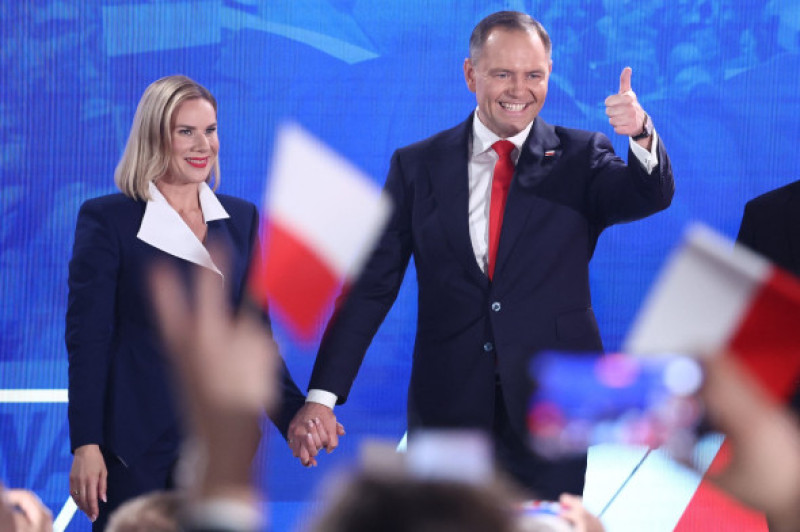 Karol Nawrocki și soția lui