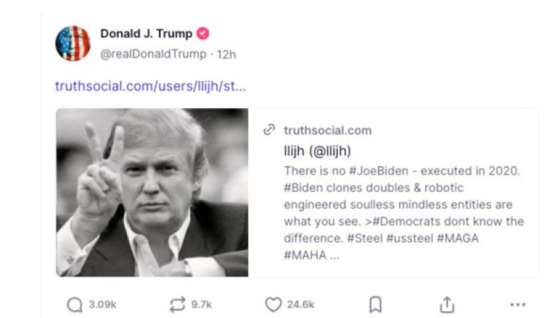 donald trump postare joe biden