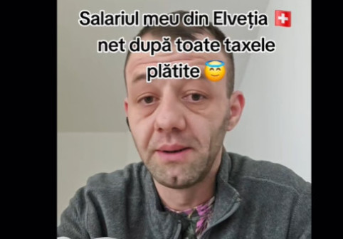 Un român care lucrează în Elveția, viral pe TikTok, după ce a dezvăluit câți bani câștigă în fiecare lună: „Salariul e mare, dar și taxele, frate!”