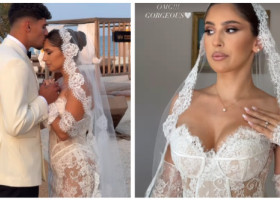 Florinel Coman și Ioana Timofeciuc s-au căsătorit religios. Fotbalistul, copleșit de emoții: „Nu mă așteptam să fie atât de greu pentru mine!” Cine sunt nașii celor doi