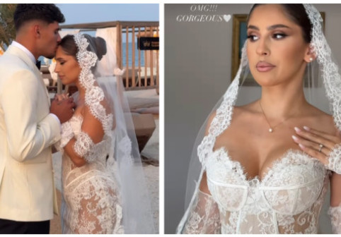 Florinel Coman și Ioana Timofeciuc s-au căsătorit religios. Fotbalistul, copleșit de emoții: „Nu mă așteptam să fie atât de greu pentru mine!” Cine sunt nașii celor doi