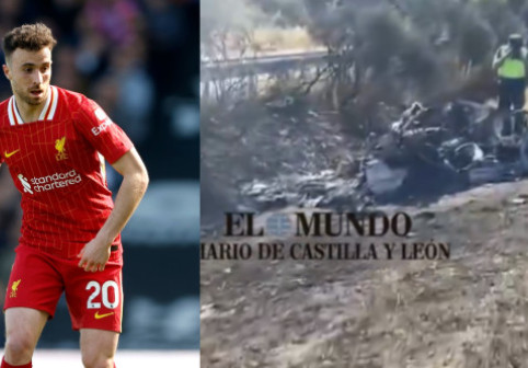VIDEO Bolidul lui Diogo Jota, doar un morman de cenușă! Lamborghini-ul în care se aflau atacantul de la Liverpool și fratele lui s-a făcut praf