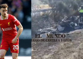 VIDEO Bolidul lui Diogo Jota, doar un morman de cenușă! Lamborghini-ul în care se aflau atacantul de la Liverpool și fratele lui s-a făcut praf