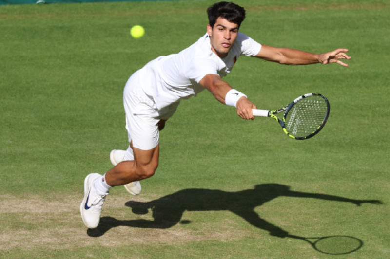 Tennis 2025: Wimbledon AELTC: Alcaraz, London, Celestynow, United Kingdom - 13 Jul 2025