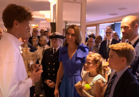 Jannik Sinner i-a cunoscut pe prințul George și prințesa Charlotte: "I-am întrebat dacă joacă tenis și ce rachete au"