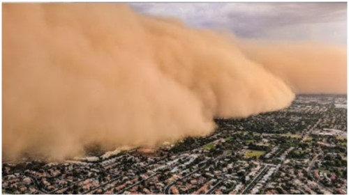 "Așa arată apocalipsa!" O furtună gigantică de nisip a lovit orașul Phoenix din Arizona. Blocaj total pentru mai multe ore