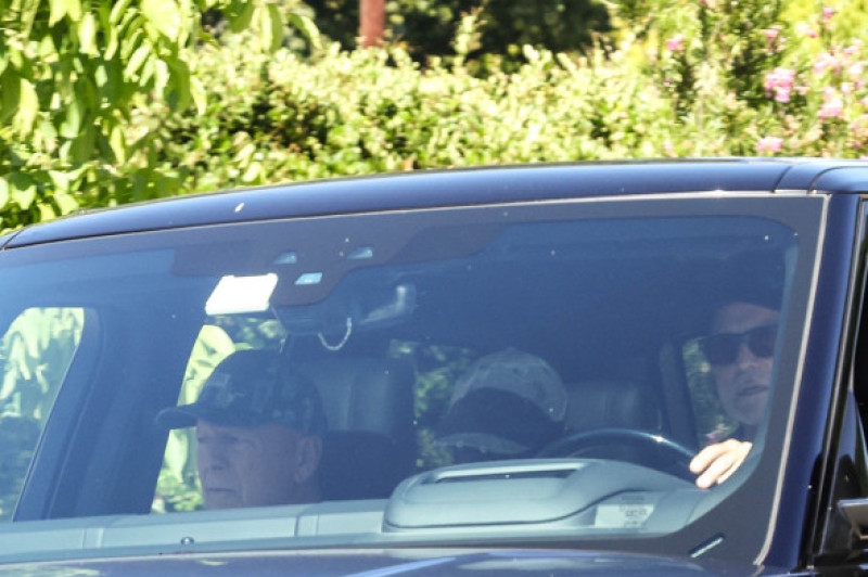 Bruce Willis enjoys a relaxing afternoon ride through Studio City