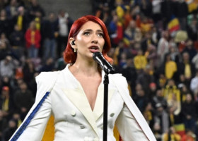 Lidia Buble, surpriză vestimentară de efect la meciul România-Republica Moldova, la care a cântat imnul: “Trec pe lista realizărilor vieții”