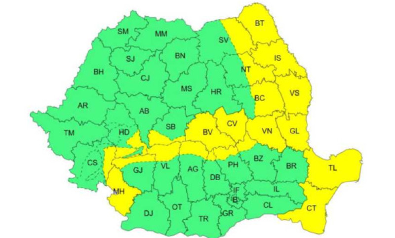 atentionare vant meteo 11 octombrie 2025