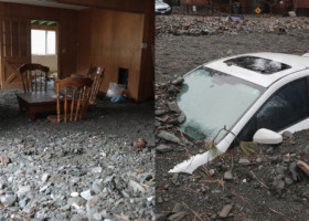 FOTO. Mașini îngropate sub noroi, case distruse. Ploile puternice şi inundaţiile au făcut ravagii în sudul Californiei