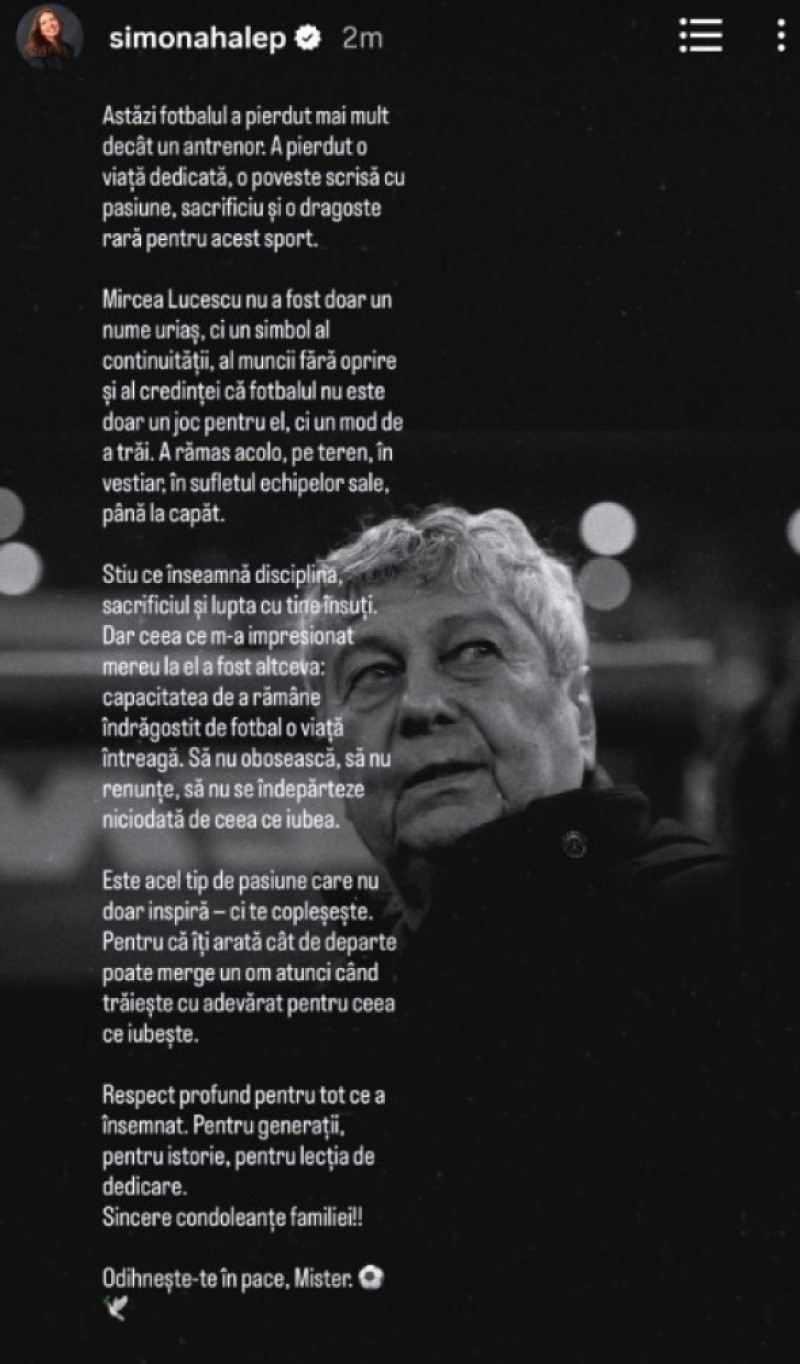 simona halep despre mircea lucescu