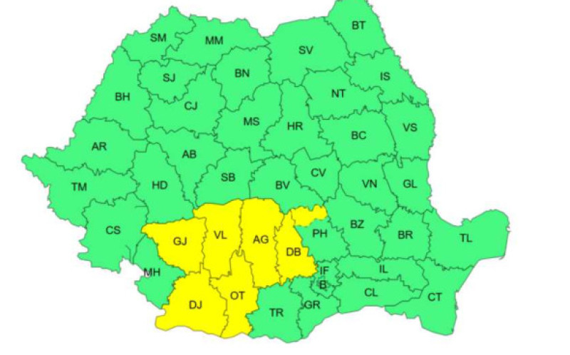 Cod galben de ploi și instabilitate atmosferică (1)