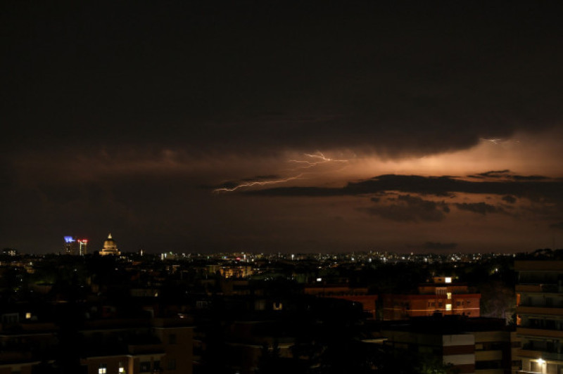 Lightning Storm Over Rome - Italy