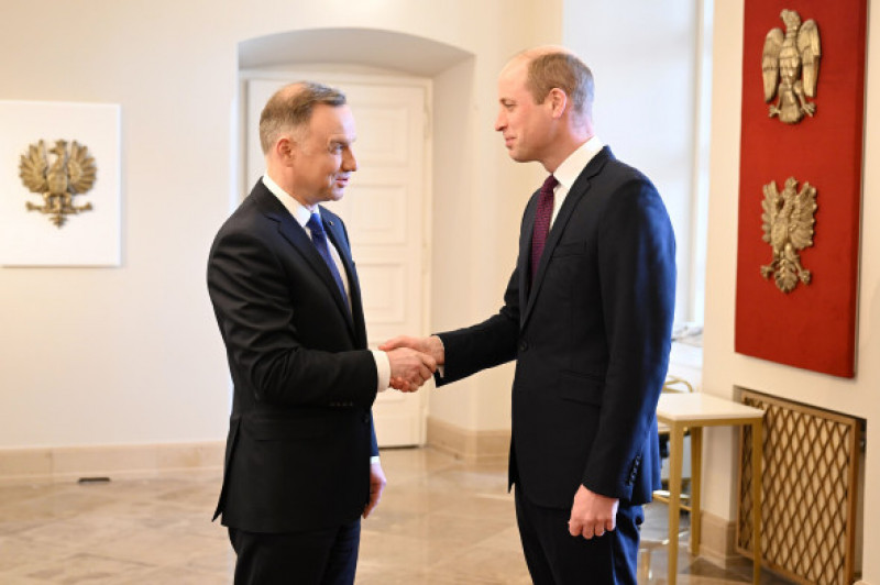 Prince William official meeting with The President of Poland, Warsaw, Poland - 23 Mar 2023