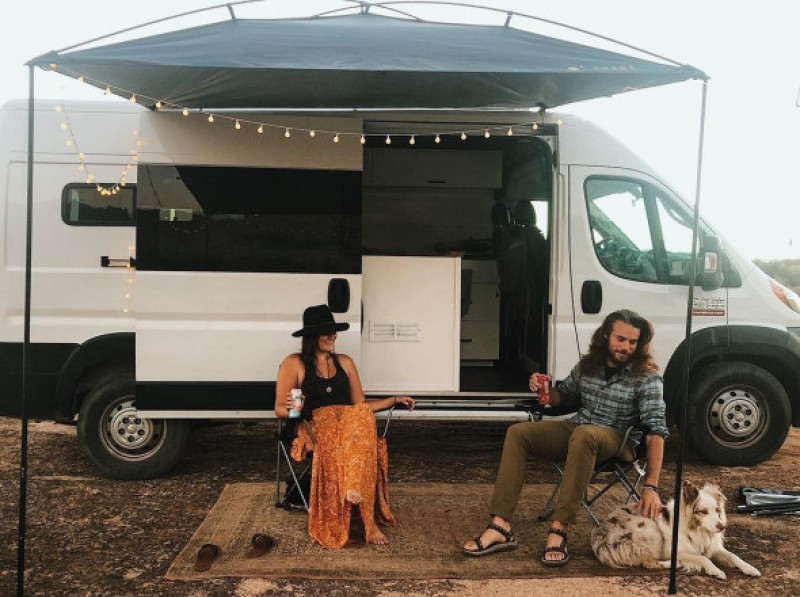 EXCLUSIVE: Couple Sell Their Possessions, Quit Their Jobs And Convert Van With Just ÂŁ26,000 Complete With Roof Deck And Despite Having NO BUILDING EXPERIENCE