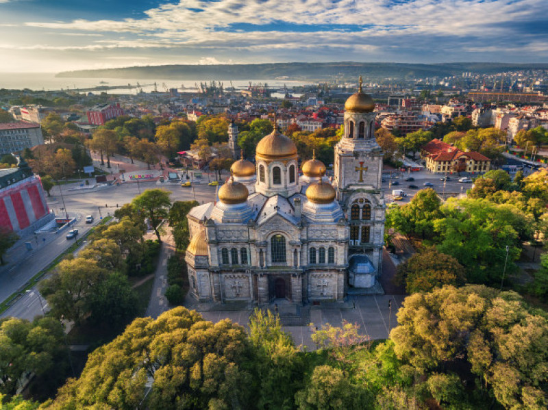 Aerial,View,Of,The,Cathedral,Of,The,Assumption,In,Varna