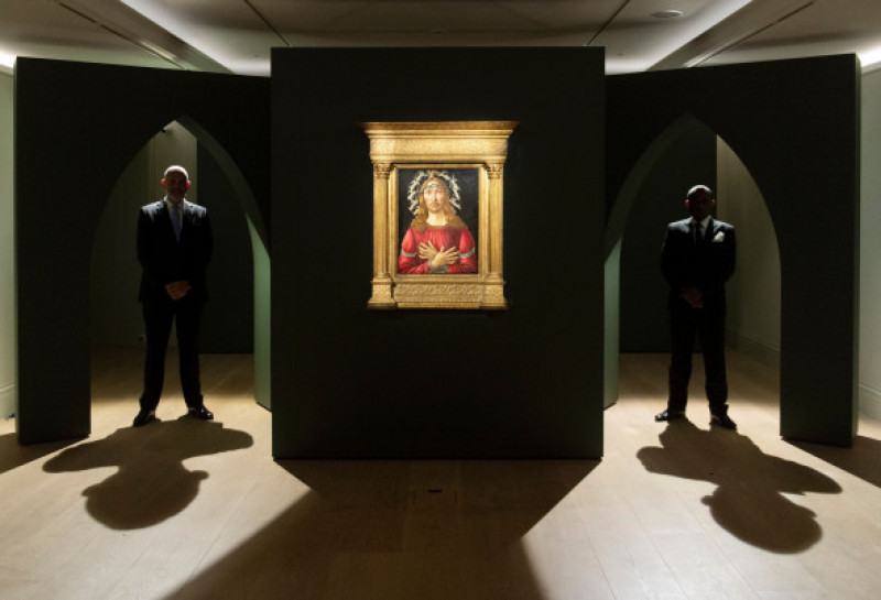 Sandro Botticelli's Man Of Sorrows at Sotheby's New Bond Street Galleries, London, UK - 01 Dec 2021