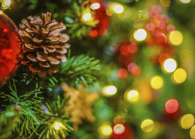 Un brad de Crăciun decorat cu obiecte pierdute, instalat într-o gară din Japonia