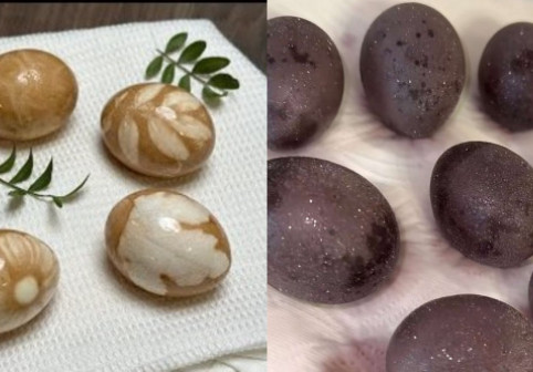 Ouă vopsite cu cafea și vin roșu. Metodele naturale care au cucerit internetul