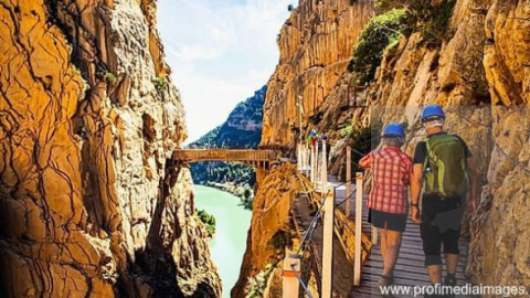 El Caminito del Rey, traseul spectaculos din Spania suspendat la 100 de metri înălțime, atrage turiști și la 105 ani de la inaugurare
