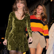 Blake lively and Taylor swift exit lucalis in Brooklyn with Zoe kravitz and jack antonoff