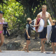 EXCLUSIVE: *NO DAILYMAIL ONLINE* Chris Hemsworth And Elsa Pataky Show Off Their Fit Physiques As They Enjoy A Family Outing To The Beach In Byron Bay With Their Twin Sons Sasha And Tristan - 18 Jan 2024